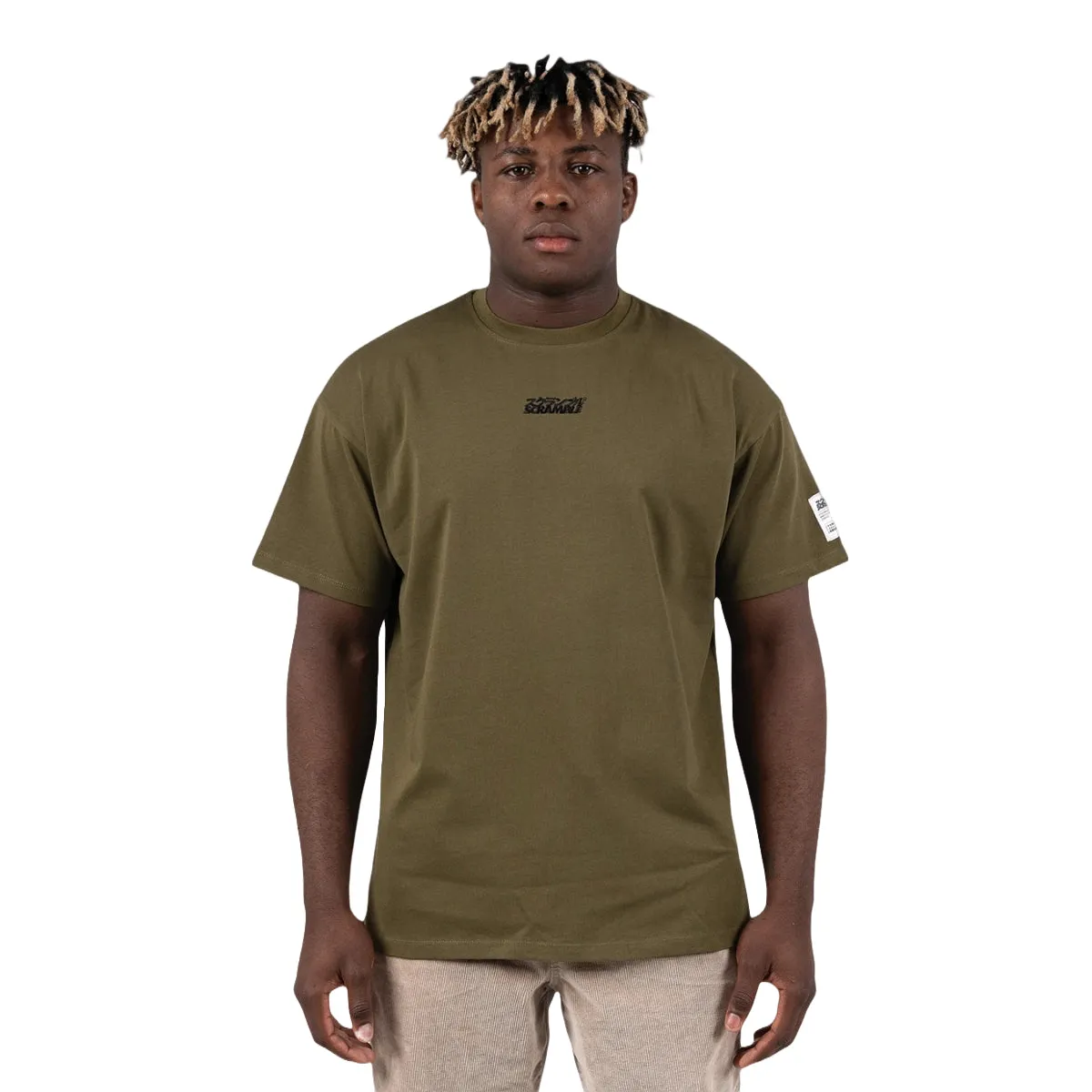 Scramble Logo Oversized Tee Olive