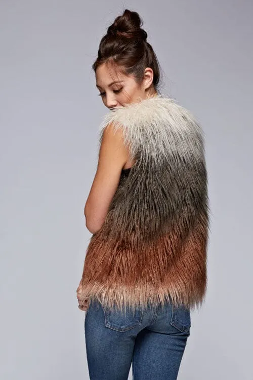 Shyanne Ombre Faux Fur Vest