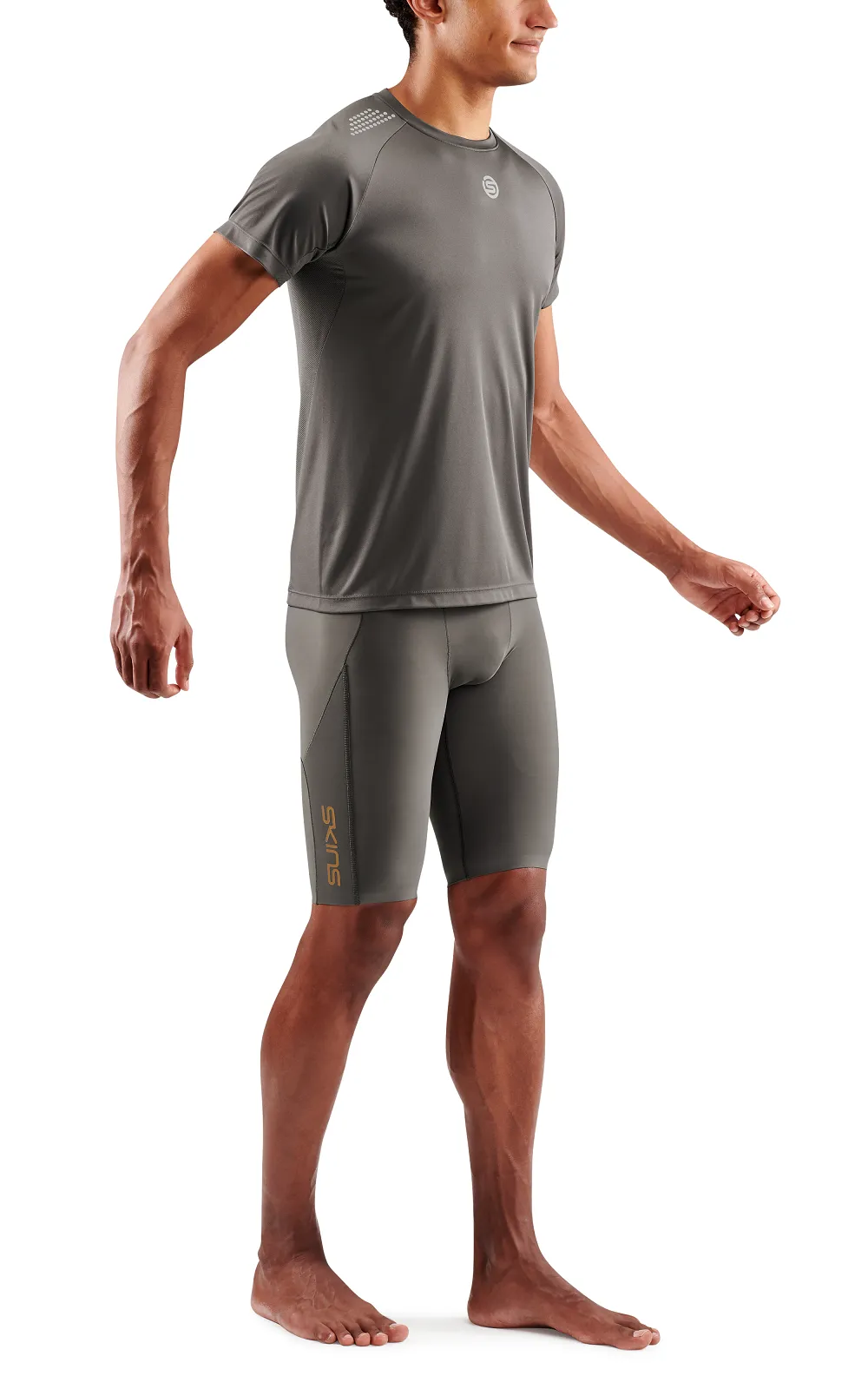 SKINS Men's Activewear Short sleeve Top 3-Series - Charcoal