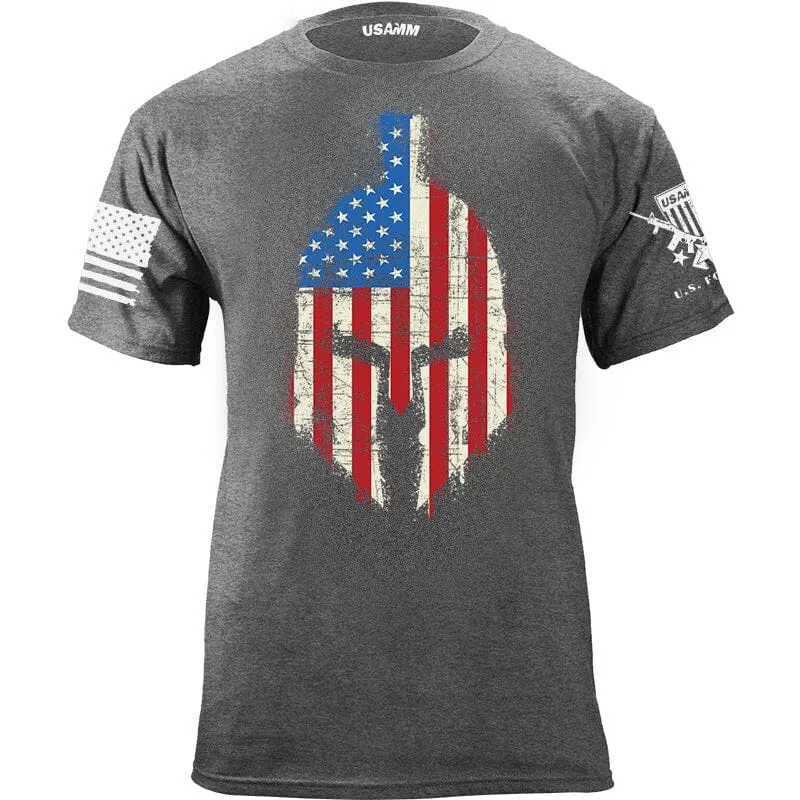 Spartan Distressed US Flag T-shirt