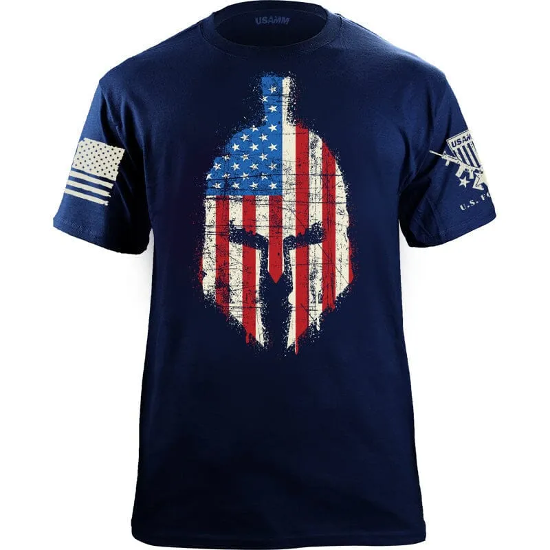 Spartan Distressed US Flag T-shirt