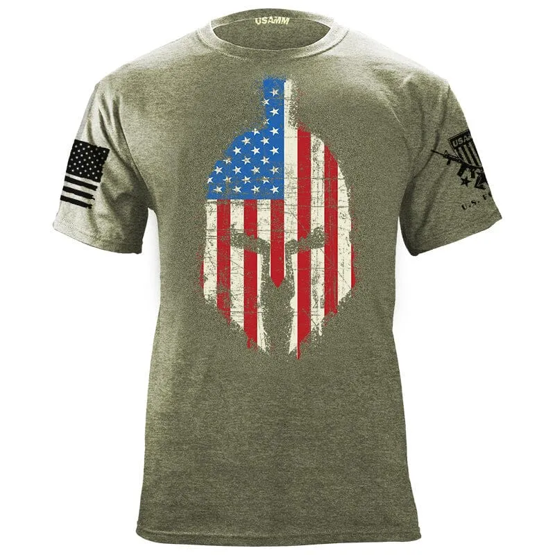 Spartan Distressed US Flag T-shirt