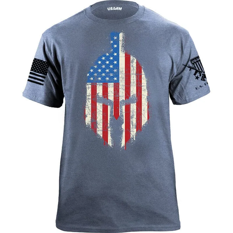 Spartan Distressed US Flag T-shirt