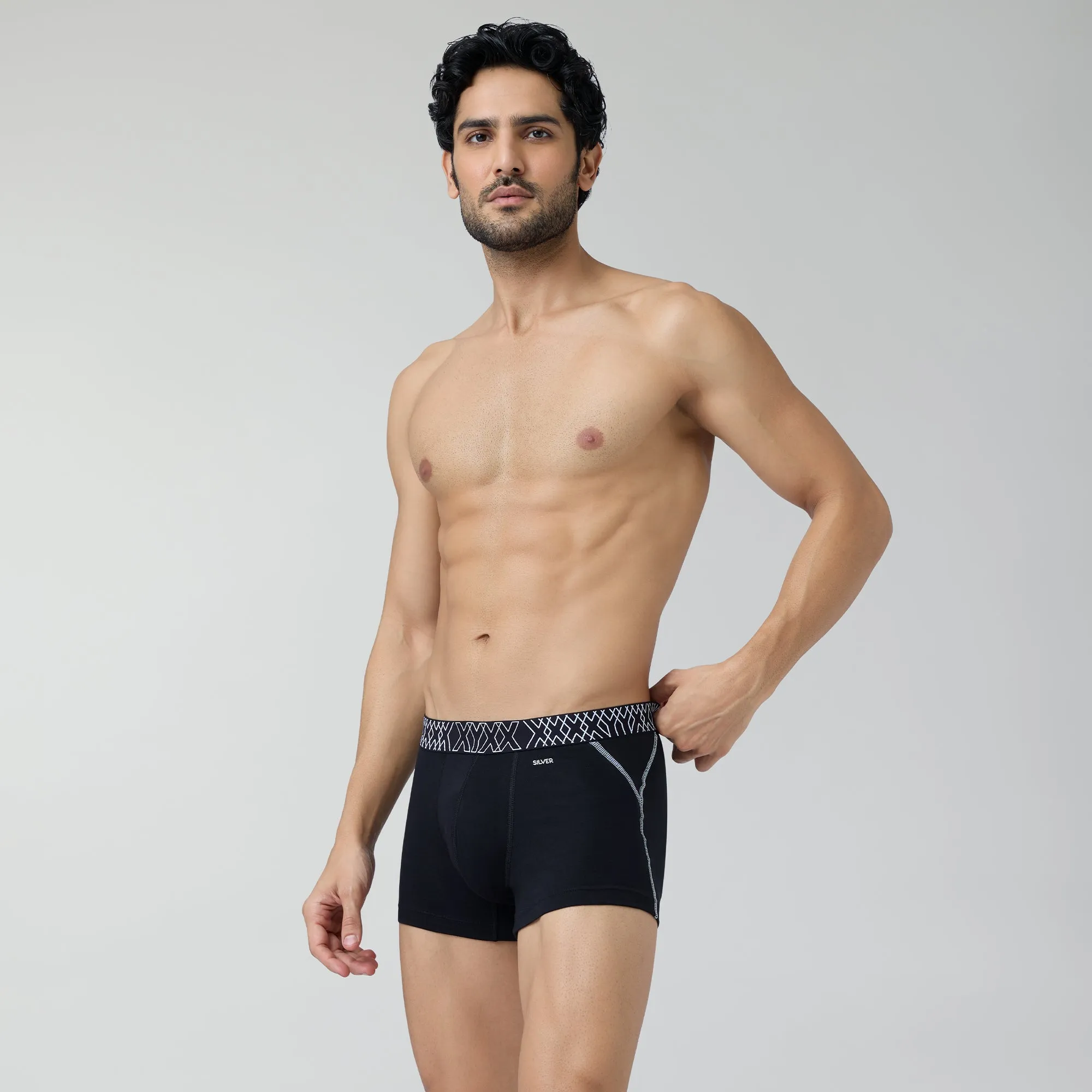 Sprint Cotton Stretch Trunks Black Knight