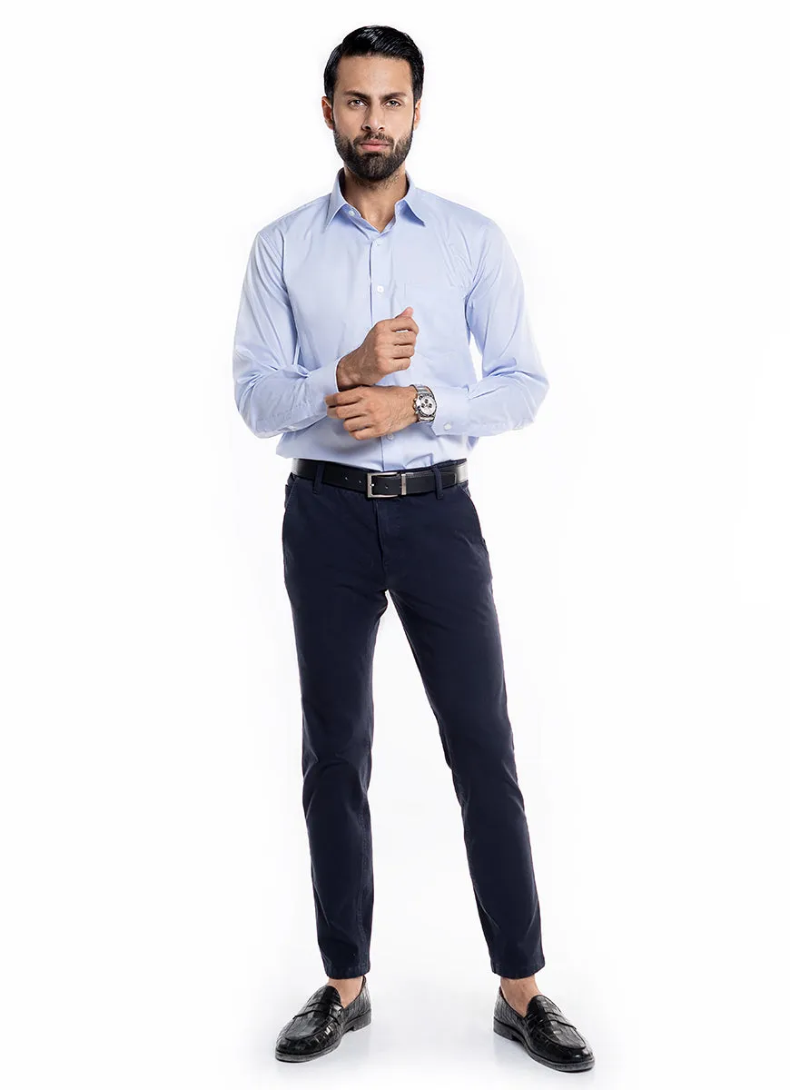 Textured Ocean Blue Charlie Formal Shirt