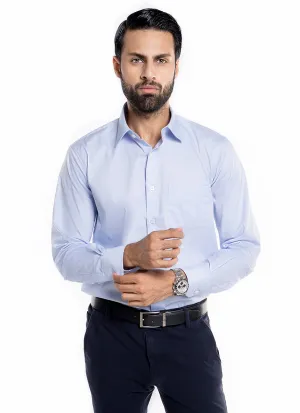 Textured Ocean Blue Charlie Formal Shirt