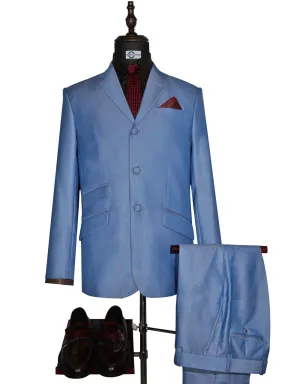 Tonic Suit | Mod Fashion Sky Blue Tonic Suit