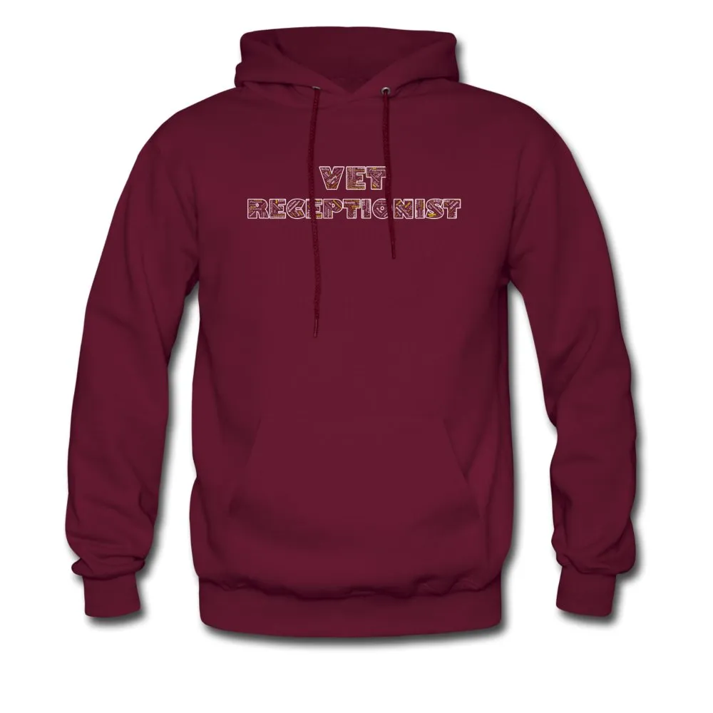 Vet Receptionist Typography Unisex Hoodie