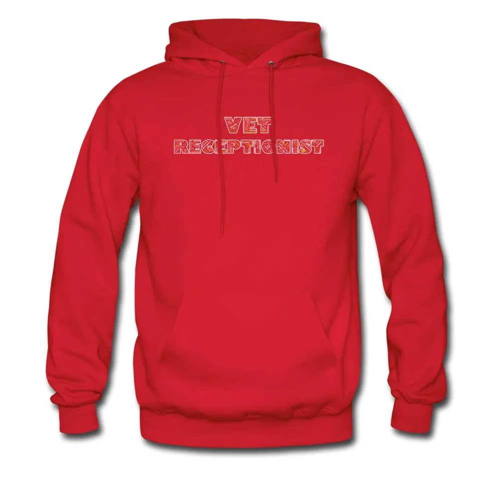 Vet Receptionist Typography Unisex Hoodie