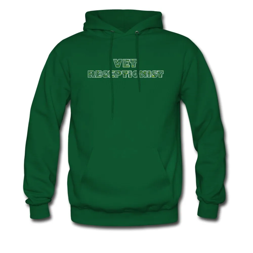 Vet Receptionist Typography Unisex Hoodie